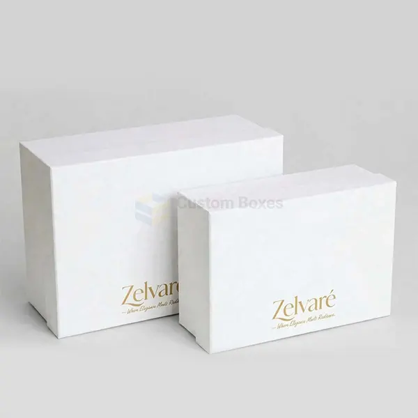 Custom Printed Sturdy White Gift Boxes